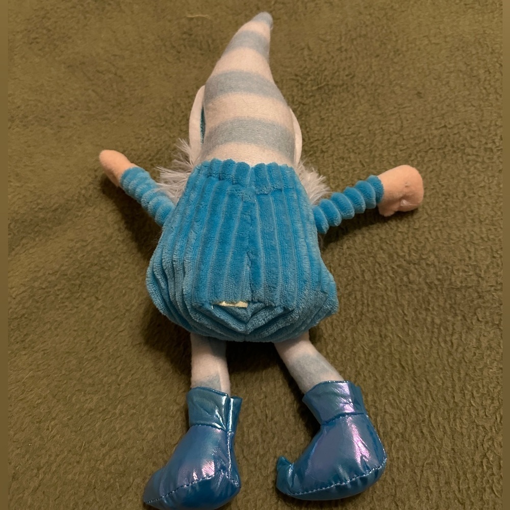 Blue and White Plush Gnome - Picture 2 of 2
